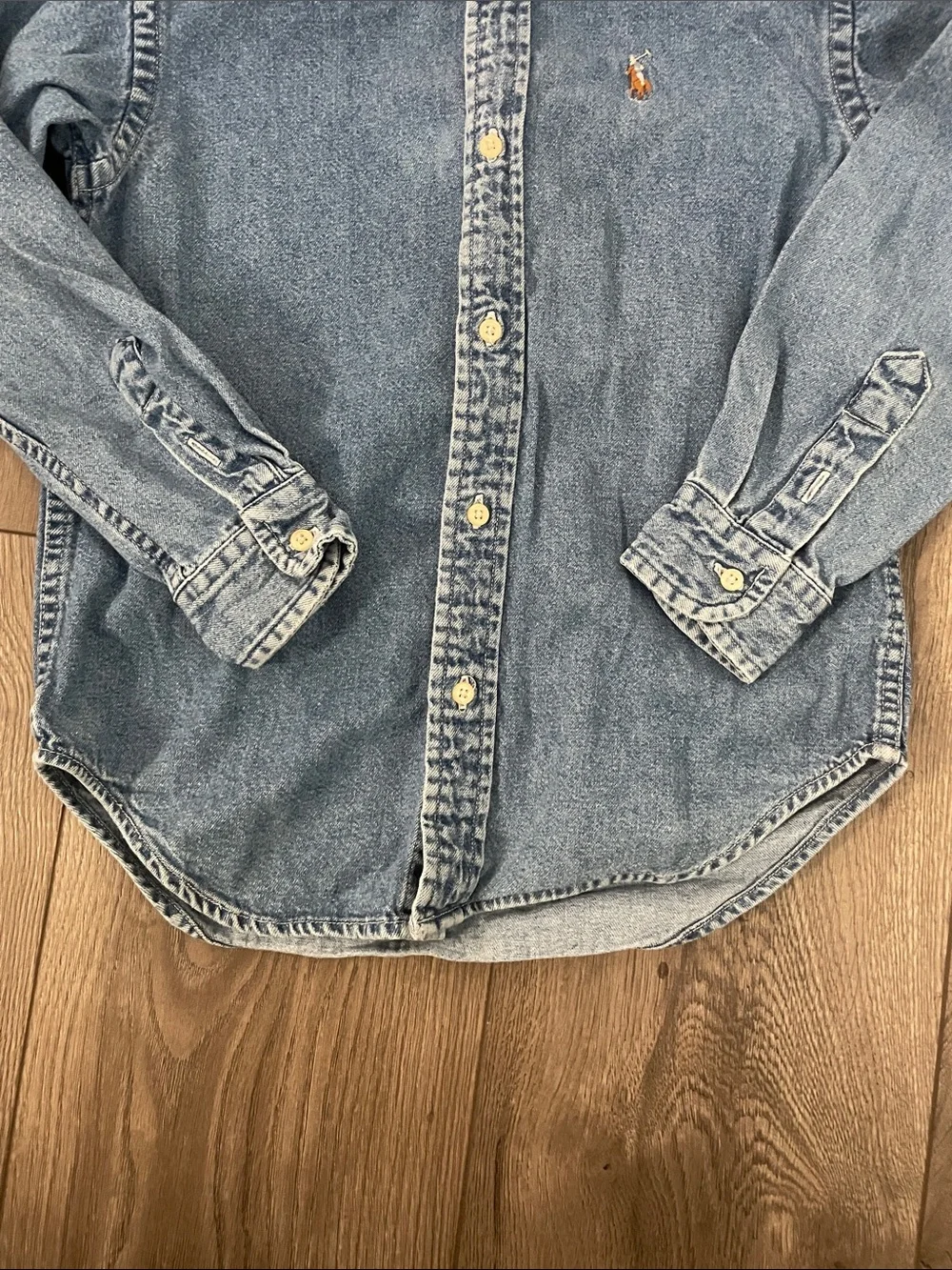 Ralph Lauren Kids Light Blue Denim Button-Down Shirt Sz:6